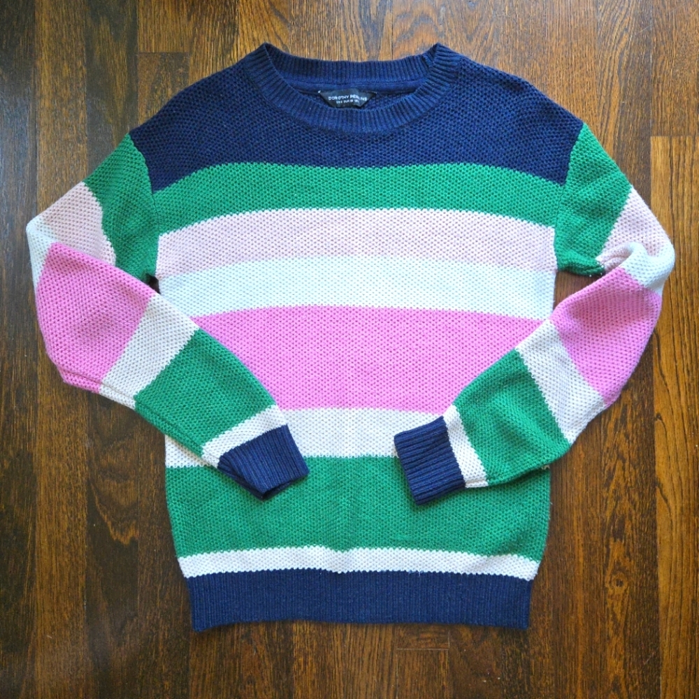 Colorblock Striped Dorothy Perkins Sweater Size 4